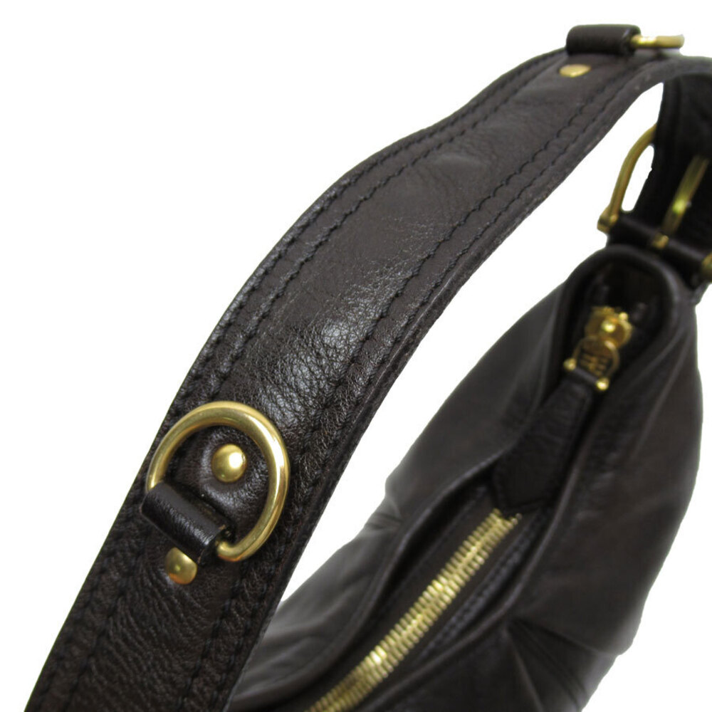 Burberry shoulder bag brown gold leather - Picture 3 of 4